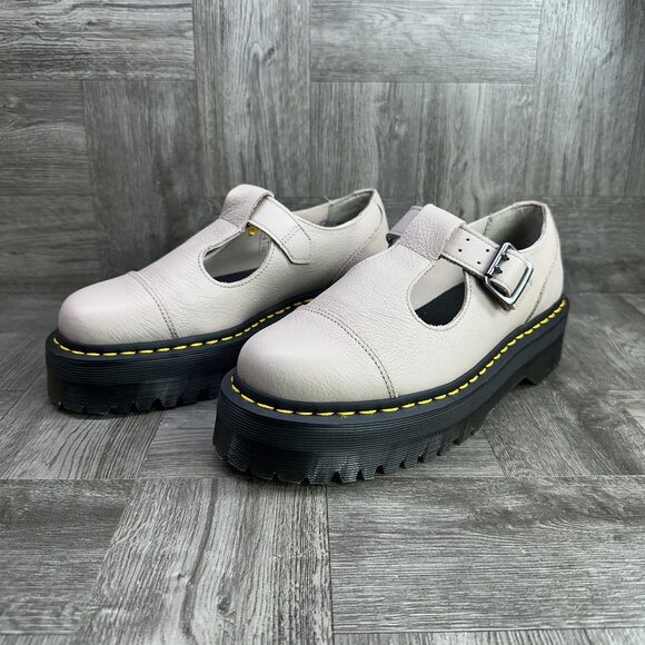 Dr. Marten's Bethan Women's size 11 Leather Light Taupe Shoes - Picture 3 of 8